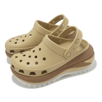 【Crocs】洞洞鞋 Mega Crush Matte Clog 男女鞋 土黃 經典光輪花呢克駱格 厚底 卡駱馳(210749209)