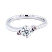 【BRILLMOND JEWELRY】GIA 天然鑽石 50分 最白D色 鑽戒 摯愛(GIA 天然鑽石 D/VS2 配粉紅鑽 八心八箭)