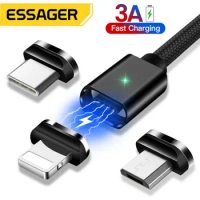 Essager Magnetic USB C Cable For iPhone 12 Samsung Redmi Fast Charging Micro Mobile Phone Cable Magnet Type C USB Data Wire Cord