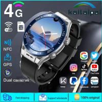 New 4G LTE Smartwatch 1.52" GPS Dual Camera Wifi SIM NFC Rugged 32G-ROM GPS APP Download Men Women Android Smart Watch