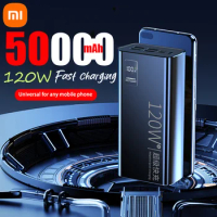 Xiaomi 120W High Capacity Power Bank 50000mAh Fast Charging Powerbank Portable Battery Charger For Android Samsung Huawei NEW