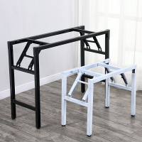 優樂悅~。簡易折疊桌腳架子課桌架桌腿辦公桌架單雙層彈簧架對折架支架會
