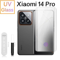 UV HD Curved Full Glue Tempered Glass For Xiaomi 14 Pro Screen Protector Film For Xiaomi 14 Pro 9H Glass