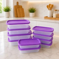 Food Container Set 10pcs Toples Sealware Plastik Kotak Penyimpanan Makanan Ungu