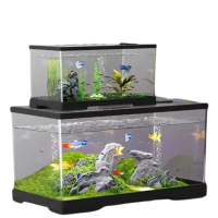【最萌寵物用品店】客廳小型魚缸 透明亞克力金魚缸 迷你造景桌面缸 預售12工作天(長39*寬20.5*高22.5 升級)