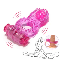 New Butterfly Penis Vibrator Ring Delay Ejacualtion Clitoris Stimulate Elastic Silicone Sex Toys for Men Cock Vibrating Ring