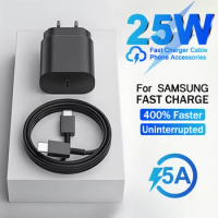 PD 25W USB C Fast Charger For Samsung Galaxy S24 S22 S23 Ultra Plus USB Type C Phone Charger S21 S20 fe A54 5G Fast Charge Cable