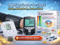 Paket Hemat 4 in1 Alat Cek Tensimeter Digital Gula Darah Kolesterol Asam Urat Autocheck 3in1 Lengkap
