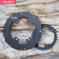 PASS QUEST Chainwheel 110BCD 2X Sprocket for Dura ACE R9100 crankset 11-12 speed Road Bike AERO Chainring 50-34T 52-36T 53-39T