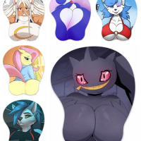 NEW 3D Mouse Pad Oppai Mousepad Anime Manga Anthro Breast Gaming Wrist Rest Boob-pad