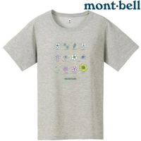 Mont-Bell Wickron 女款 排汗衣/圓領短袖 1114650 山の花 LGY 淺灰