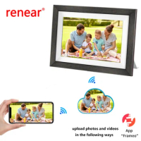 WiFi 10.1 Inch Digital Picture Photo Frame 1280x800 IPS Touch Screen 64GB Frameo Smart Photo Frame APP Control Detachable Holder