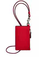 Coach Zip Lanyard Card Case - Bold Red CAJ45