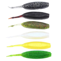 10pcs/bag OEM and on stocks floating water far casting soft bait 9cm 8g soft worm bait with salt and fishy smell soft bait