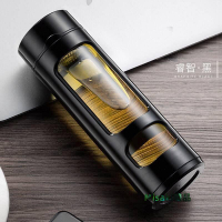 玻璃杯 茶水分離杯 玻璃濾茶杯 泡茶杯 隨身茶杯 泡茶隨身杯 雙層泡茶杯 茶壺 耐熱防摔 保溫瓶-極巧-Misaki精品