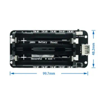 ESP8266 ESP32 Dual 18650 Lithium Battery Shield V8 5V 2.2A 3V 1A Mobile Power Bank Battery Charging Module Micro USB For Arduino