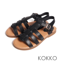 【KOKKO 集團】解放雙腳必備潮流系漁夫編織鞋(黑色)