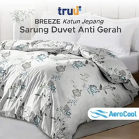 TRUU Breeze Katun Jepang Quilt Cover Hibiscus Noir White TR.KJP16 220x240 cm Sarung Duvet Sensasi Di