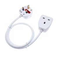 UK Plug To Socket Power Extension Cable With Power Switch, Singapore Malaysia HK Male To Female 3Pin AC Power Cord 0.3m-5m