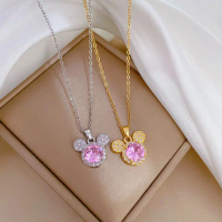 Kalung Liontin Boneka Full Perrmatta Mewah Fashion Wanita Titanium Anti Karat Berlian Elegan kalung 