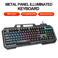 Bàn Phím Chơi Game T WOLF Thunder Wolf T16 Phát Sáng E Thể Thao Bàn Phím Có Dây USB Panel Kim Loại G