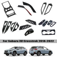 For Subaru Impreza XV 2018- 2022 Carbon Fiber Interior Center Console Gear Armrest Box Panel Air Vent Outlet Cover Trim Stickers