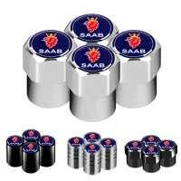 Car Styling Sports Wheel Tire Valve Caps Cover For SAAB 9-3 9-5 93 9000 900 9-7 600 99 9-X 97X Turbo X Monster 9-2X GT750 92