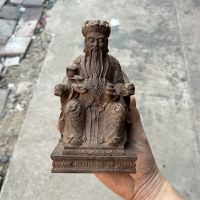 越南沉香木雕福德正神家用佛像實木原木雕刻擺件土地公土地爺供奉