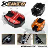 Side Stand Shoes Support CNC Motorcycle Stable Single Stand Cover Foot Enlarger Pad for HONDA Click 125i/150i