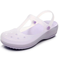 Comfortable Soft Sole Clog Shoes for Women Summer Non-Slip Outdoor Soft Thick Sole Slippers Jelly Sh