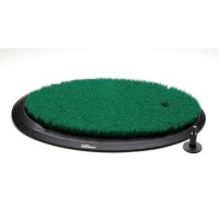 Flight Deck Golf Hitting Mat - Oval Shape Outdoor/ Indoor Real Grass-Like Performance Golf Mat