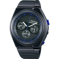 【SEIKO】精工 GIUGIARO DESIGN 聯名設計限量三眼計時手錶 送行動電源(7T12-0CG0B SCED061J)
