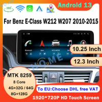 MTK 8259 Android 13 AUTO Apple Carplay For Mercedes Benz E Class W212 Video Player GPS Navigation Car Multimedia Touch Screen 4G