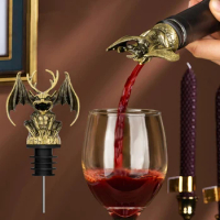 LKKCHER Gargoyle 2-In-1 Wine Bottle Pourer Stopper with Gift Box Wine Aerator Liquor Bottle Pourers Wine Gifts Saver Accessories