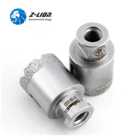 Z-LION 35/40mm Diamond Core Drill Bit Granite Marble Stone Hole Saw Vacuum Brazed Dry Wet Use For Angle Grinder Drilling Reaming