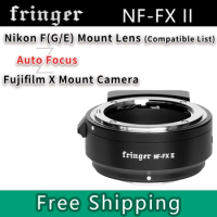 Fringer NF-FX II Auto Focus Lens Adapter for Nikon (G/E) Sigma Tamron F Mount Lens to Fujifilm X Camera XT5/XT4/XH2/XH2S/XT30II