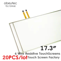 20PCS! obeycrop 17.3" TFT monitor touch screen, Resistive touchscreen panel 4 wire, TS173W4K (337*270mm)