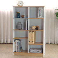 [ 家事達 ] SA-2288: 加厚八格開放式收納櫃(白色+原木色 ) 特價 空櫃 書櫃 書架