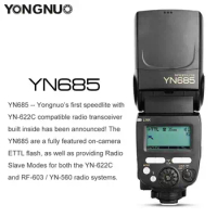 YONGNUO YN685 GN60 2.4G Wireless TTL HSS 1/8000S Speedlite YN685C YN685N Radio Slave Camera Flash for Canon/Niko