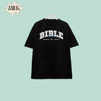 Áo thun trắng/đen Build in Bible Thái Lan unisex full size.