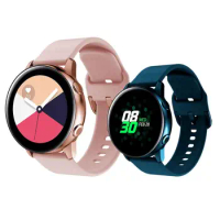 20mm Silicone Watchband For Samsung Galaxy Watch 42mm Active 2 Soft Adjustable Bracelet Smart watch Bands For Gear Sport Strap