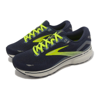 【BROOKS】慢跑鞋 Ghost 15 2E 寬楦 男鞋 藍 黃 高足弓 緩震 路跑 馬拉松 運動鞋 魔鬼系列(1103932E429)