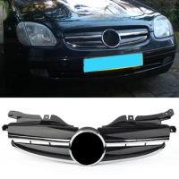 W170 Car Front AMG Style Grille 2 Pin Mesh Grill For Mercedes Benz R170 SLK-Class 1998 1999 2000 2001 2002 2003 2004 ABS