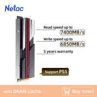 Netac SSD 1tb 2tb 4tb M2 NVMe SSD PS5 DRAM Cache M.2 Drive PCIe4.0 2280 Heatsink Internal Solid State Disk for Desktop pc