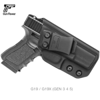 Holster FitsFor Glock19/19X/23/25/32 Fast Draw IWB Kydex Gun Bags Open Top Pistol Cover with Belt Clip Tactical Holder Gun&amp;Flowe