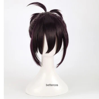 Noragami Yato Cosplay Wigs Short Dark Purple Braided Heat Resistant Synthetic Hair Wig + Wig Cap