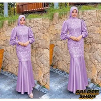Goldie Shop Gamis Mermaid Esya M - XXL 10WARNA / Maxi Long Dress Muslim Jumbo / Gamis Kondangan Big 
