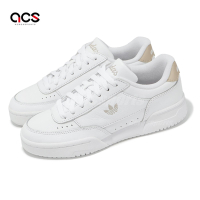 adidas 休閒鞋 Court Super W 女鞋 白 米白 皮革 三葉草 小白鞋 愛迪達 IF9432