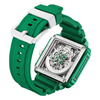 Welly Merck Automatic Mechanical Watches Limited Edition Mahjong Series Man Stainless Steel Water Resistant Square Watch reloj
