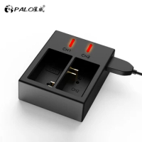 PALO USB LED Dual Charger for SJCAM SJ4000 PG1050 PG900 SJ5000 SJ5000x SJ6000 SJ8000 M10 EKEN 4K H8 H9 GIT-LB101 Battery